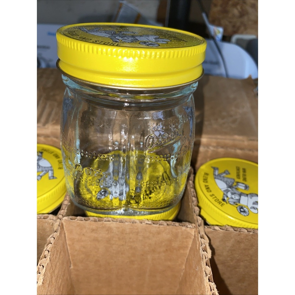 Osterizer Clear Glass Mini-Blend &store Jars Storage 8oz 1970  New Old Stock